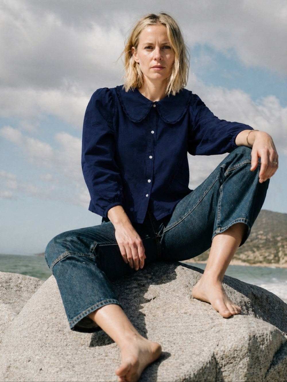 RUDY JUDE PONY BLOUSE INDIGO NAVY